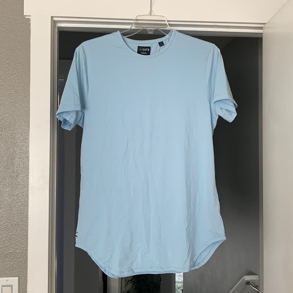 Brand New • Cuts Clothing, SS Elongated Tee • color: Sky Blue
